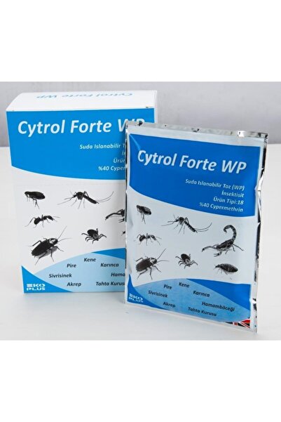 cytrol forte Cytrol Wp Toz Haşere Ilacı (AKREP, ÖRÜMCEK, PİRE VE TÜM HAŞERELER İÇİN) 20 gram
