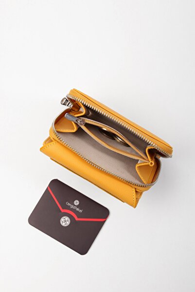 CENGİZ PAKEL Small Size Yellow Women's Wallet