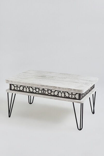 kolexonline Melek Lüx Metal Ayaklı Akıllı Sehpa, Çalışma Masası, Yemek Masası...