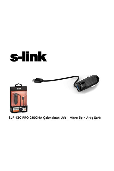 S-LINK SLP-130 PRO 2100 MA ÇAKMAKTAN USB +MİCRO 5P