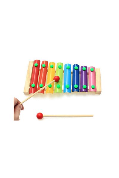 Wooden Toys Wooden Cellophone (Xylophone) 8 Notes (24 Cm) Cg-412 /
