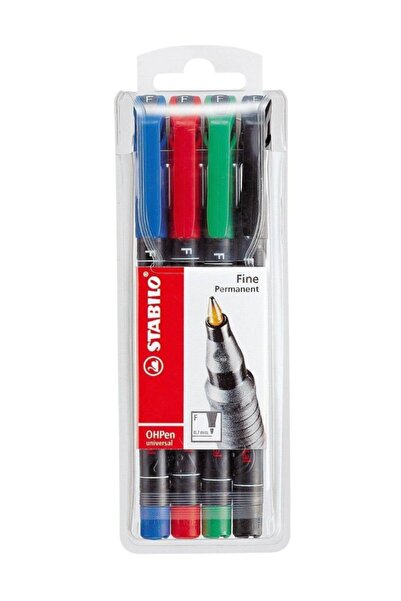Stabilo OHPen Permanent Marker 0,7mm F Uç 4 Renk Set N:842/4