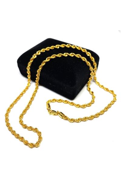 Gürler Kuyumculuk 60 Cm Pullu-arpa, Burgu-halat Zincir Altın Kolye - Ak0193