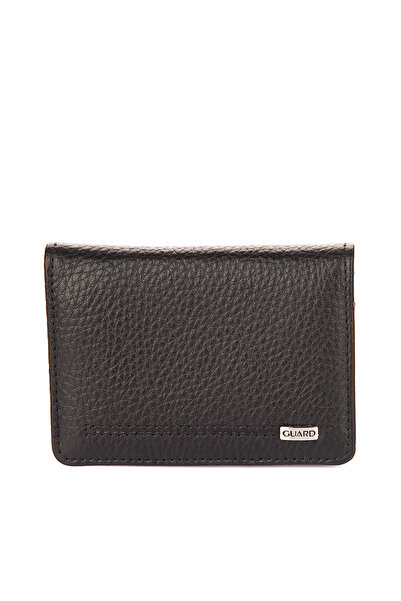 GUARD حامل بطاقات أسود من الجلد الطبيعي للجنسين 131.G.01