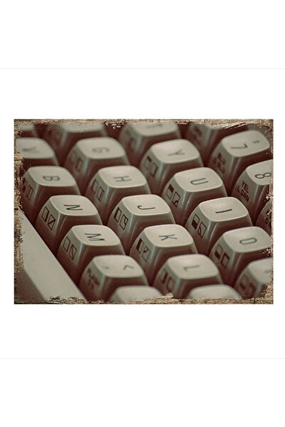 Cakatablo 25cmX35cm Ahşap Tablo Klavye Tuşları