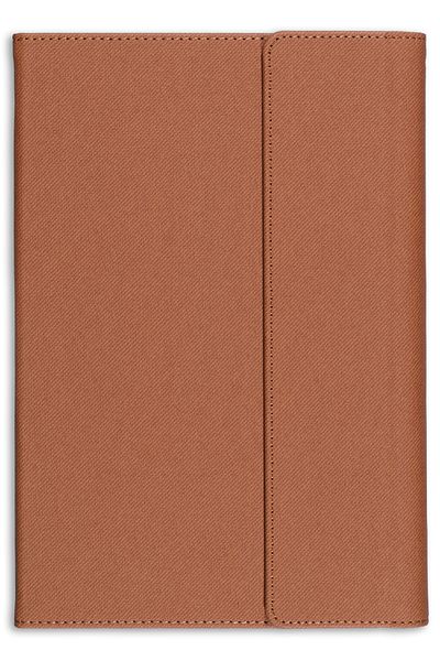 Matt Notebook A5 15x22 دفتر بغلاف مغناطيسي مخطط باللون البني الداكن
