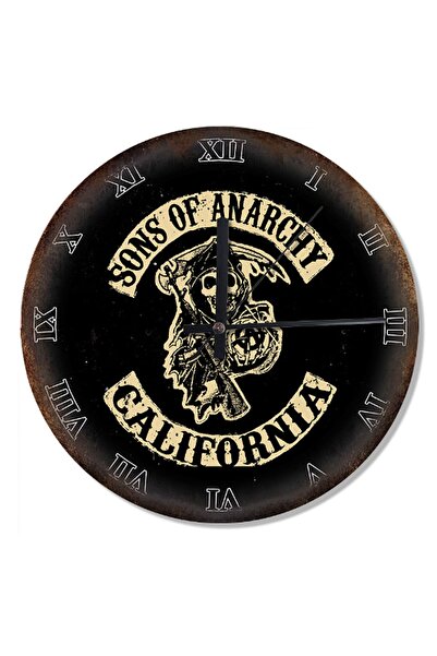 Cakatablo 30 Cm Çap Sons Of Anarchy California Dekoratif Duvar Saati
