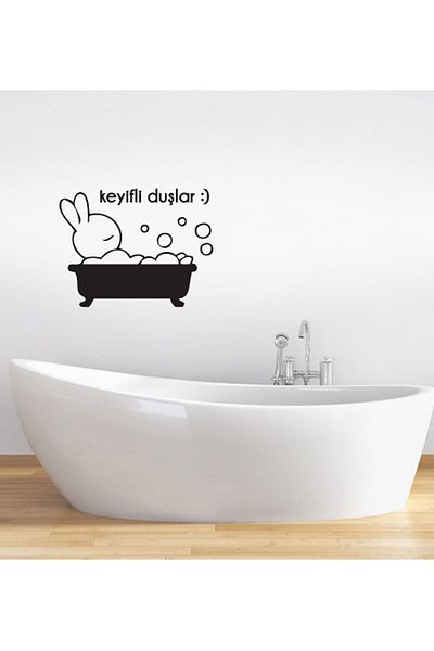 Tilki Dünyası Autocolant pentru cabină de duș și baie Keyifli DSKBN00002