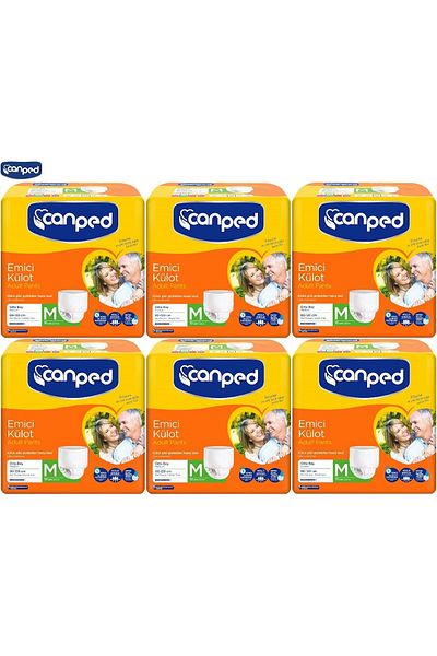 Canped Absorbent Panties Patient Diaper Medium/Medium Set of 6 (60 Pieces)
