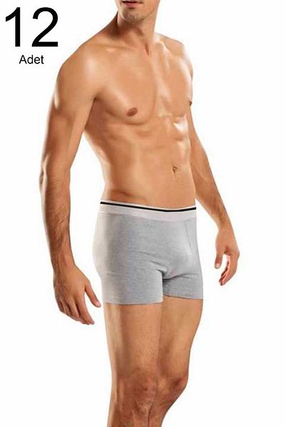 Berrak Ανδρικό γκρι Lycra Boxer 12 Pack Pack 1097