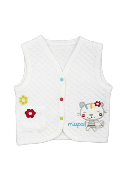 Bebepan 1816 Model Sweet White Baby Vest - 0 Months