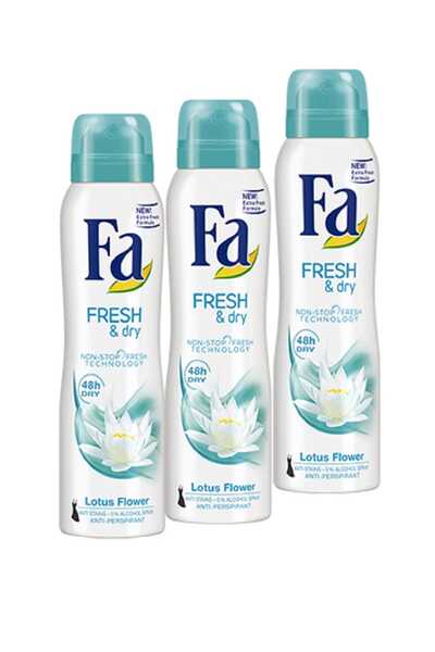 Fa Fresh&Dry Lotus Deodorant 150 ml x 3 Adet