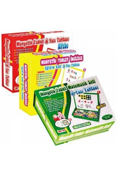DIY Toys Diy-toy Magnetic Tablet Alphabet - Mathematics and English Educational Set - Set of 3