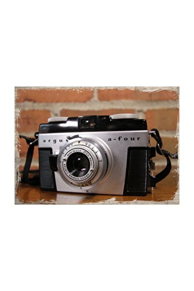 Cakatablo 25cmX35cm Ahşap Tablo Argus Fotoğraf Makinası