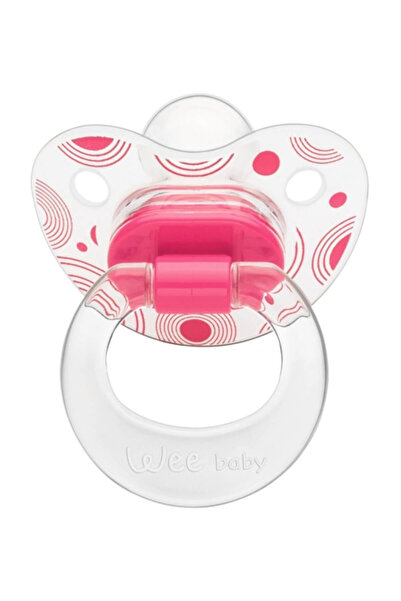 Wee Baby Şeffaf Desenli Damaklı Emzik 18+ Ay - Pembe