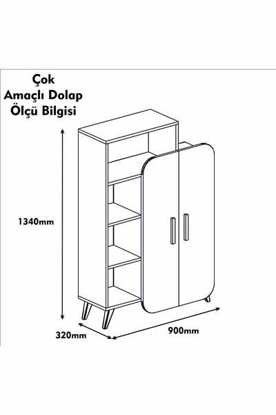Variant Mobilya Form Kitaplık - Çok Amaçlı Dolap