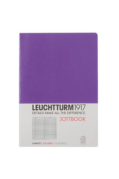 Leuchtturm1917 Jottbook Medium Size, Checkered, Purple Cover