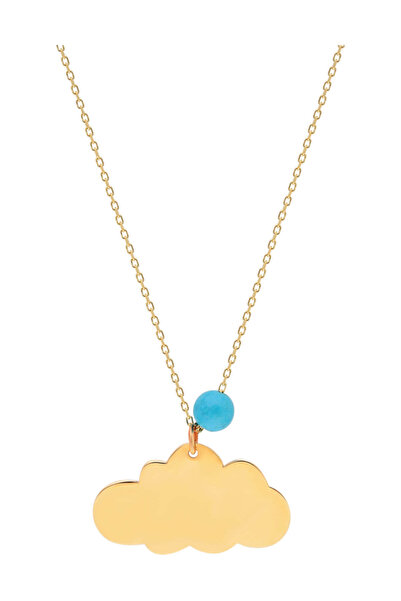 Glorria Kadın Altın Turkuaz Bulut Kolye SV0082