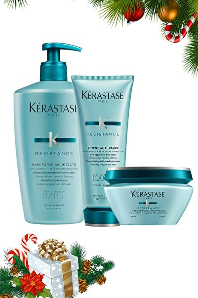 Kerastase Resistance Bain Force Architecte 1-2 500 ml + Krem 200 ml + Maske 2...
