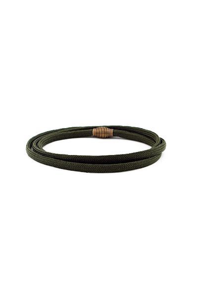 Solfera Men's Paracord Three Sira Wrap Khaki Green Bracelet Bt413