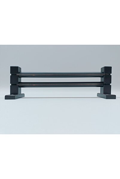 BeSe HOME Çift Raylı Çetray Rustik 125 Cm Perde Askısı Perde Kornişi