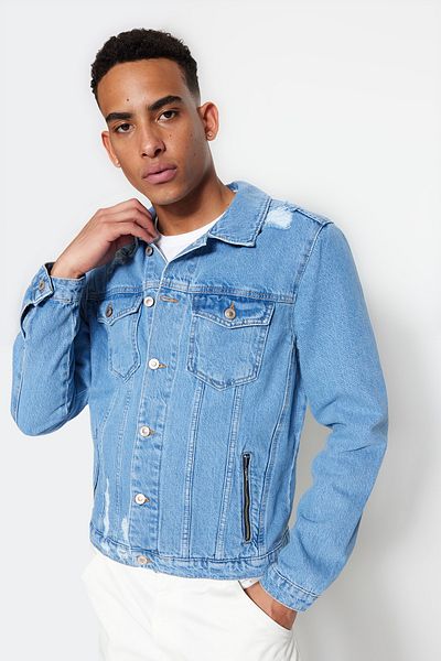 Trendyol Collection Jacke - Blau - Slim Fit