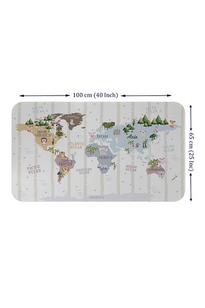 bolürün Educational World Map World Atlas Children's and Baby's Room Wall Sticker