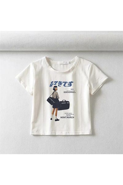 Touz My Vision March Iddeverray Printed White Crop