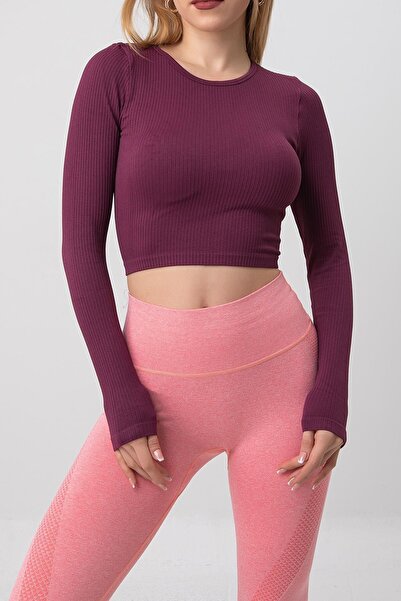 kingspearl Seamless Long Sleeve Ribbed Bustier