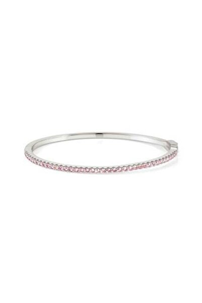 NOMİNATİON Lovelıght Bracelet In 925 Silver And Cz (large Rıgıd) (017_pınk Fi...