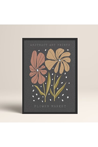 HOMEPACK Modele colorate abstracte cu cadru laminat negru Pictură de artă mod...