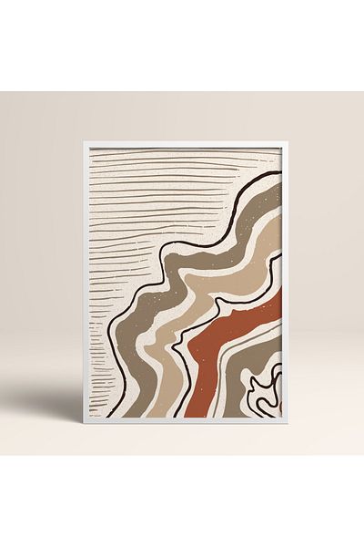 HOMEPACK Modele colorate abstracte cu cadru laminat alb pictură de artă modernă cu flori