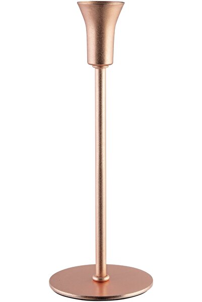 Genel Markalar Tiffany 24 Cm. Rose Gold Dekoratif Mumluk Şamdan Aydınlatma