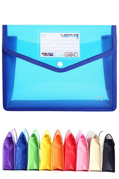 Vox Art A5 Document File, Pp Gusseted Bag 1 Piece Blue