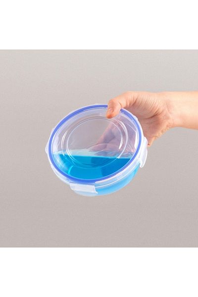 Ünsal Showroom Plastic Storage Container with Silicone Gasket Round 2100 Ml