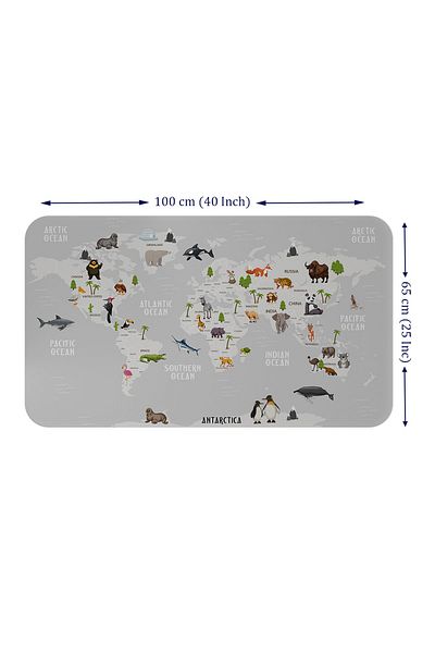 Decoraw Educational World Map World Atlas Children's and Baby's Room Wall Sticker