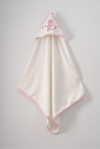 instababyrooms منشفة بغطاء للرأس على شكل حصان البحر اللطيف مقاس 75 × 80 سم