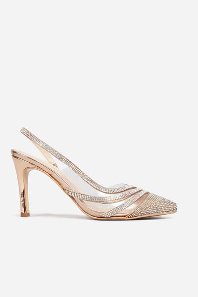 Adım Adım Women's Stone Detailed Thin Heeled Evening Dress Shoes