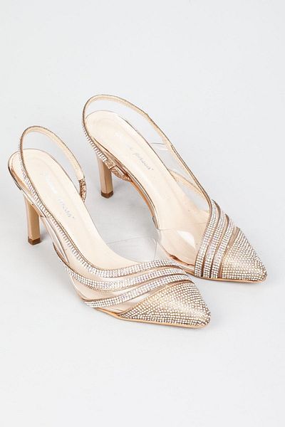 Adım Adım Women's Stone Detailed Thin Heeled Evening Dress Shoes