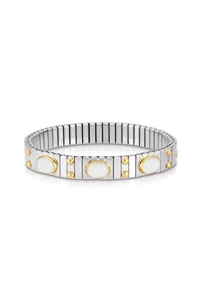 NOMİNATİON Extensıon Bracelet (m) In Stainless Steel With 18k Gold And 3 Ston...