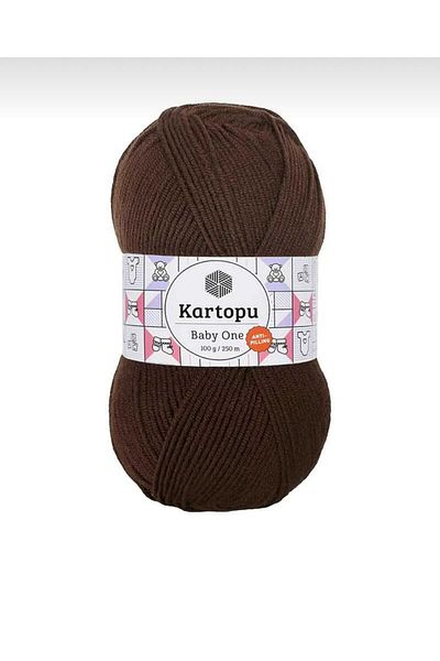 Kartopu Baby One 5 τεμαχίων πλεκτό νήμα K890 Καφέ