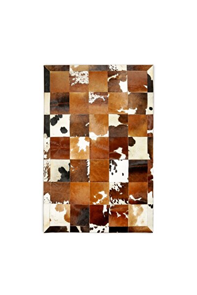 Dericibey Kiremit & Kahverengi Dana Derisi Patchwork Halı