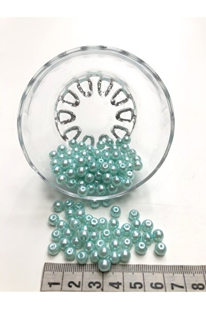 FdayAksesuar Vrste perli Šarene svetloplave staklene perle 6 mm – Perle