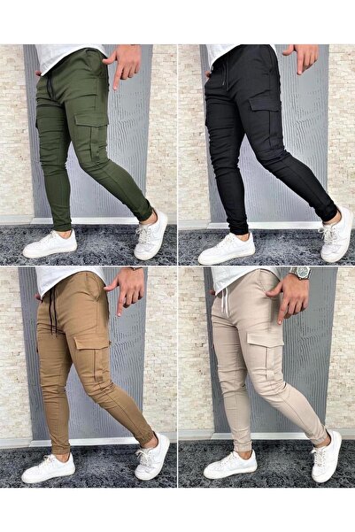 DİZMAR Unisex Slim Fit Bel Ve Paça Lastikli Kargo Pantolon