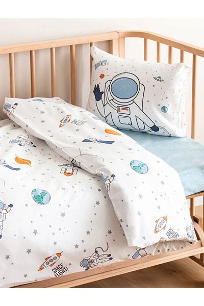 LCW HOME Cotton Patterned Baby Duvet Cover Set