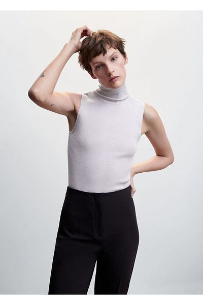MANGO Woman Top cu gât