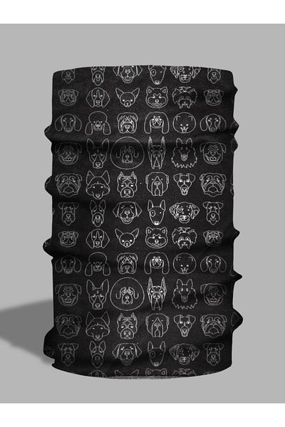 LU&MA Dog Patterned Neck Collar - Paphos