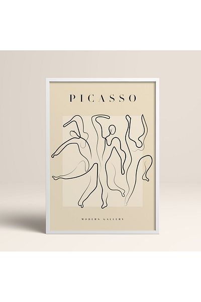 HOMEPACK Επιτραπέζιο έργο τέχνης Picasso Modern Gallery Abstract Artwork Collection με κορνίζα