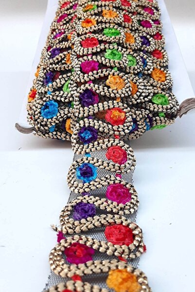 FdayAksesuar Διακοσμητική Κορδέλα Αξεσουάρ με Πλεκτό Μοτίβο Πολύχρωμη Αντίκα ...