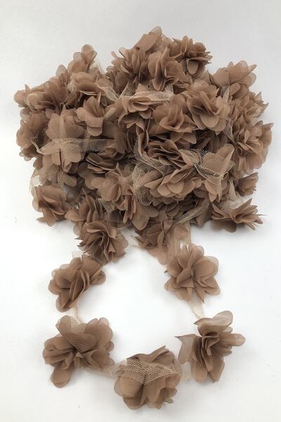 FdayAksesuar Panglică decorativă Accesoriu Maro Lăptos tul Flori Laser Imprim...